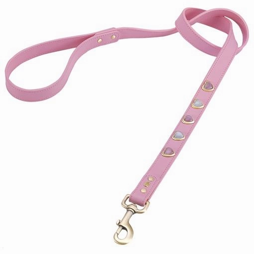 Heart Pink And White Cat Eye On Pink Dog Leash dog mobility,outdoor pet aid