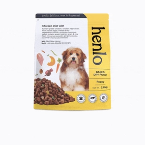 Henlo Chicken & Veg Baked Dry Food for Puppies & Small Breed Dogs | 100% Human Grade Ingredients