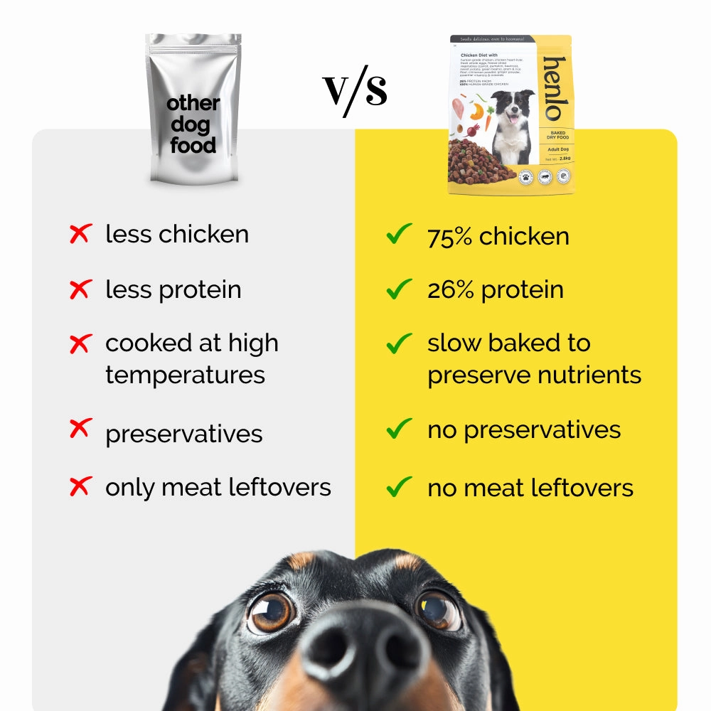 Henlo Chicken Vegetable Baked Adult Dry Food, Bark Out Loud Allergy Itch Relief Shampoo Dogs Combo