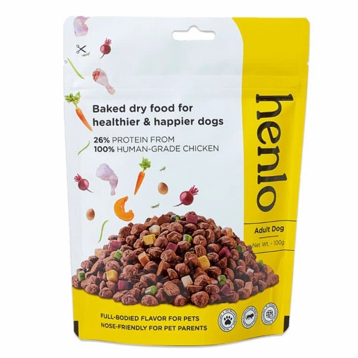 Henlo Chicken Vegetable Baked Adult Dry Food, Bark Out Loud Allergy Itch Relief Shampoo Dogs Combo