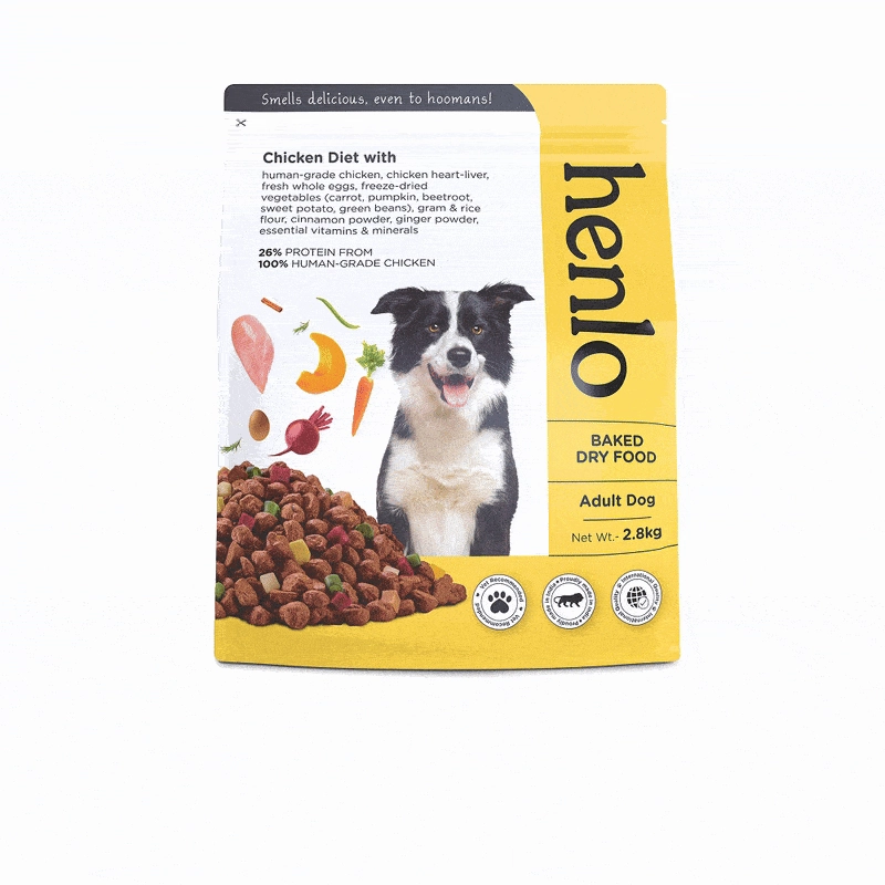Henlo Chicken Vegetable Baked Adult Dry Food, Bark Out Loud Allergy Itch Relief Shampoo Dogs Combo