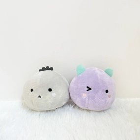 Hey Cuzzies Mochi Monsters Grey & Purpur Dog Toy freeze dried dog food,raw nutrition dog,dog freeze dried kibble