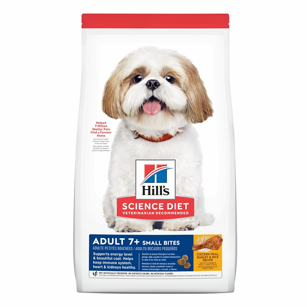 Hill's Science Diet Canine Mature Adult 7  Chicken Meal, Barley & Brown Rice Small Bites 15lb