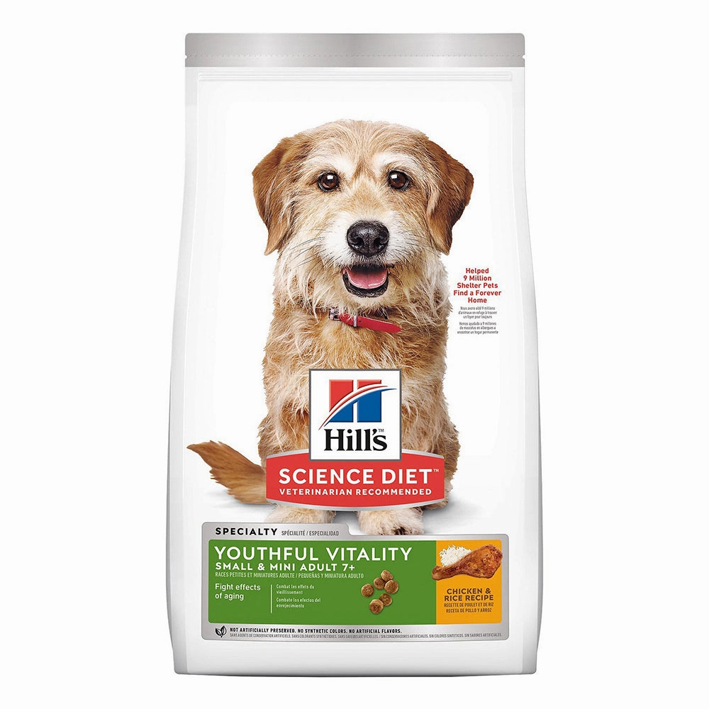 Hill's Science Diet Canine Mature Adult 7  Small & Mini Youthful Vitality Chicken & Rice 12.5lb