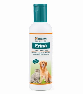Himalaya Erina Coat Cleanser For Dogs & Cats (Antibacterial & Antidandruff) dog shampoo,bathing supplies