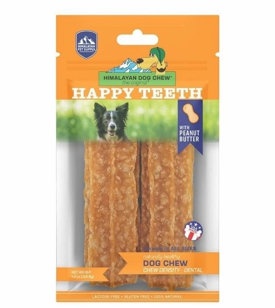 Himalayan Pet Supply Happy Teeth Peanut Butter Dental Chew Dog Treats pet coat care,skin health
