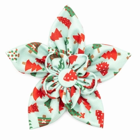 Holiday Trees Dog Collar Flower Green dog collar accessory,collar decor