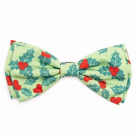 Holly Dog Bow Tie dog collar accessory,collar decor