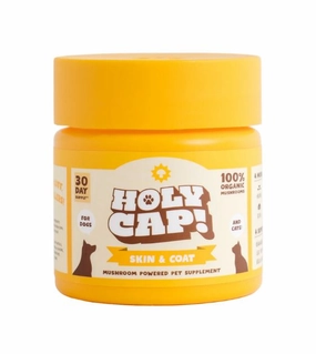 Holy Cap Medicinal Mushroom Supplement for Dogs (Skin & Coat) pet housekeeping,dog mess kit