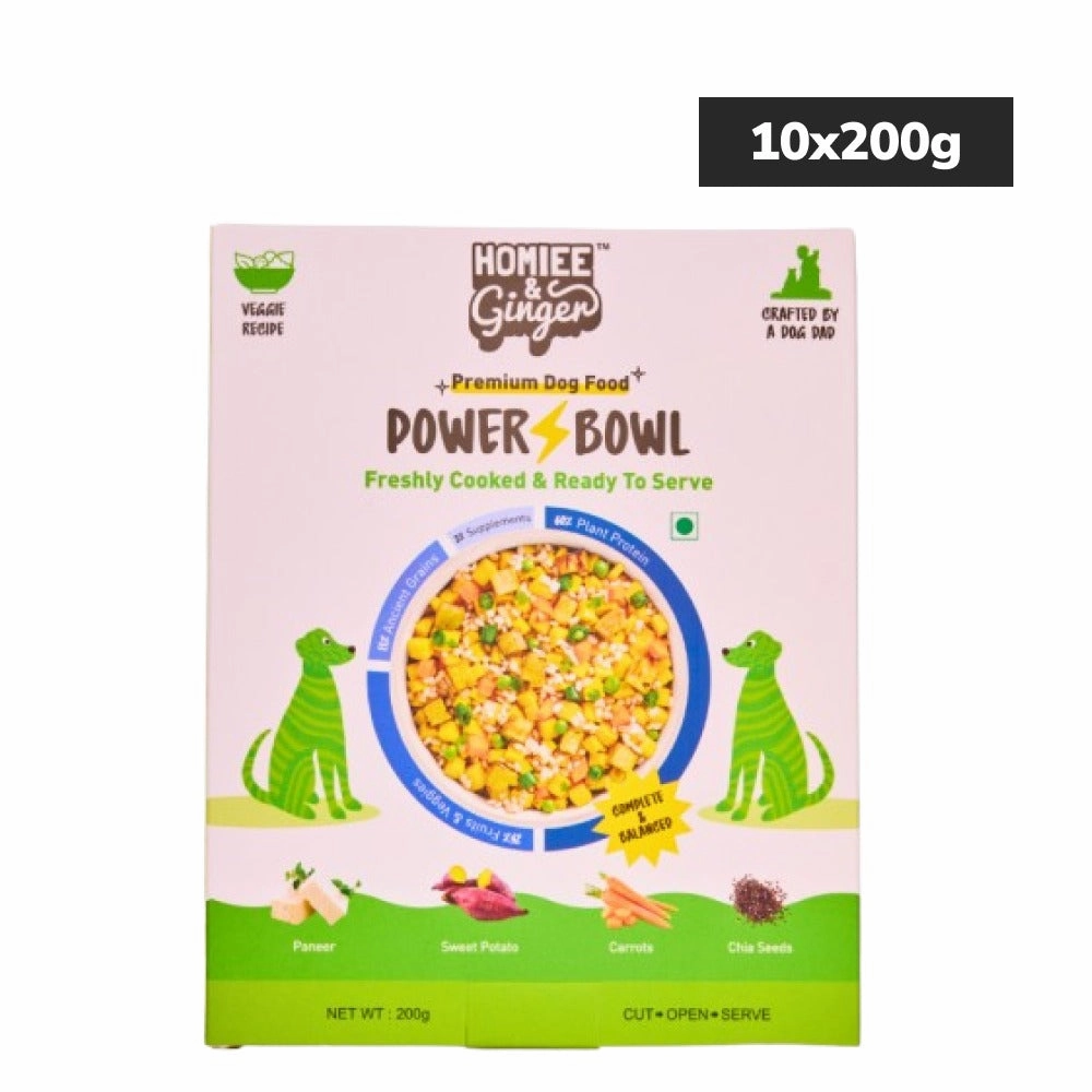 Homiee & Ginger Power Bowl Paneer & Veggies Fresh Food for Dogs