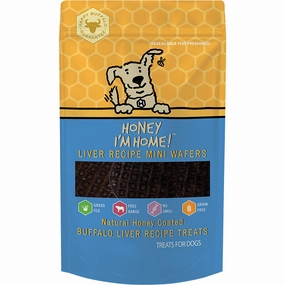 Honey I'm Home! Buffalo Mini Liver Wafers 13.23oz Bag - 5pk