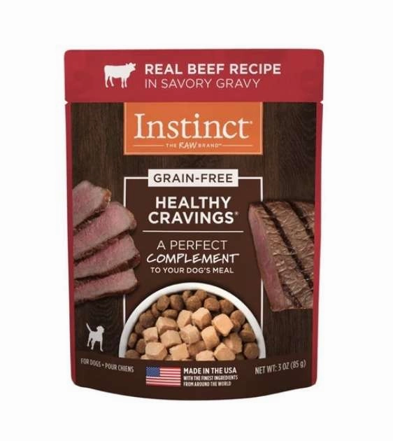 Instinct Healthy Cravings Grain Free Real Beef Recipe Wet Dog Food Topper dog multipurpose item,all-in-one pet tool