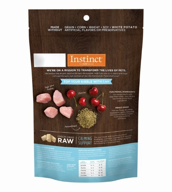 Instinct Raw Boost Mixers Freeze-Dried Topper Dog Food (Calming Support)