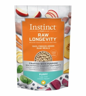 Instinct Raw Longevity 100% Freeze-Dried Raw Meals Cage-Free Chicken Recipe for Puppies