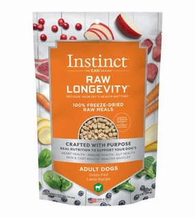 Instinct Raw Longevity 100% Freeze-Dried Raw Meals Grass-Fed Lamb Recipe for Dogs freeze-dried dog food,lightweight pet food