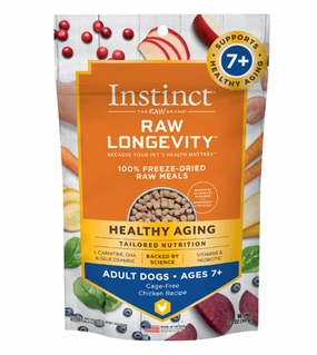 Instinct Raw Longevity Adult Ages 7  100% Freeze-Dried Raw Meals Cage-Free Chicken Recipe for Dogs