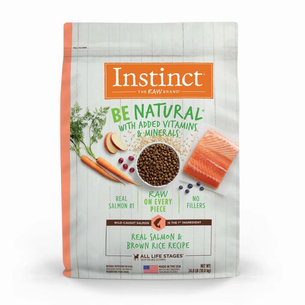 Instinct The Raw Brand Dog Be Natural Real Salmon & Brown Rice Recipe 24lb