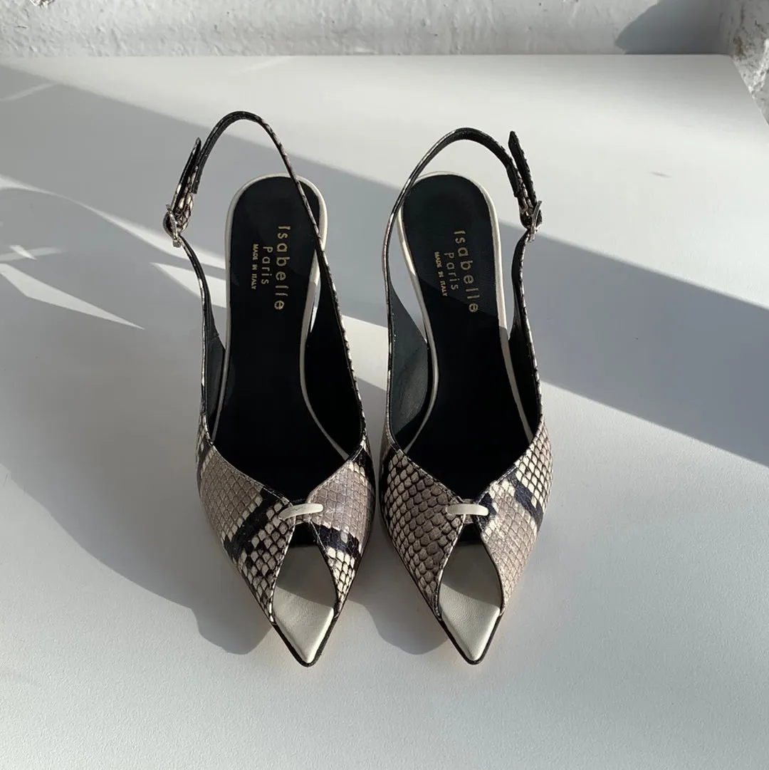 Isabelle Paris IS107 Black/White Snake Shoes_Isabelle-Paris