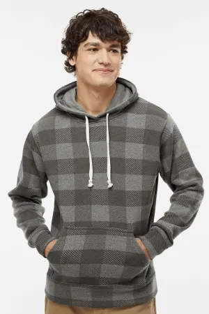 J America Mens Fleece Hooded Sweatshirt Hoodie w/ Pouch Pocket - Smoke Grey Buffalo  the perfect Clothing J-America