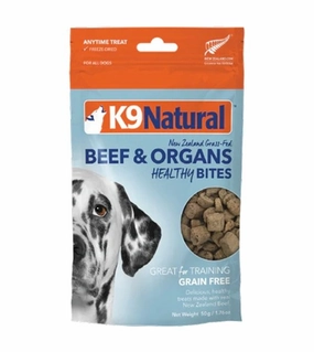 K9 Natural Freeze Dried Beef & Organs Healthy Bites Dog Treats