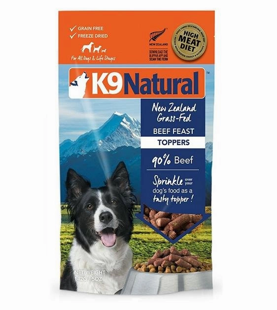 K9 Natural Freeze Dried Beef Topper Dog Food freeze-dried dog food,lightweight pet food