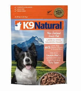 K9 Natural Freeze Dried Lamb & King Salmon Feast Dry Dog Food freeze-dried dog food,lightweight pet food