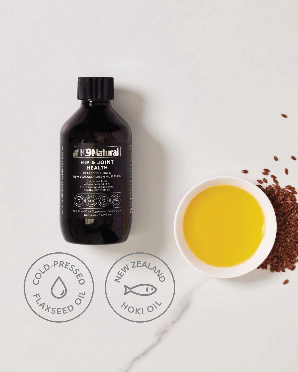 K9 Natural Hip & Joint Health Oil (Flaxseed, Hoki & Green Mussel) For Dogs