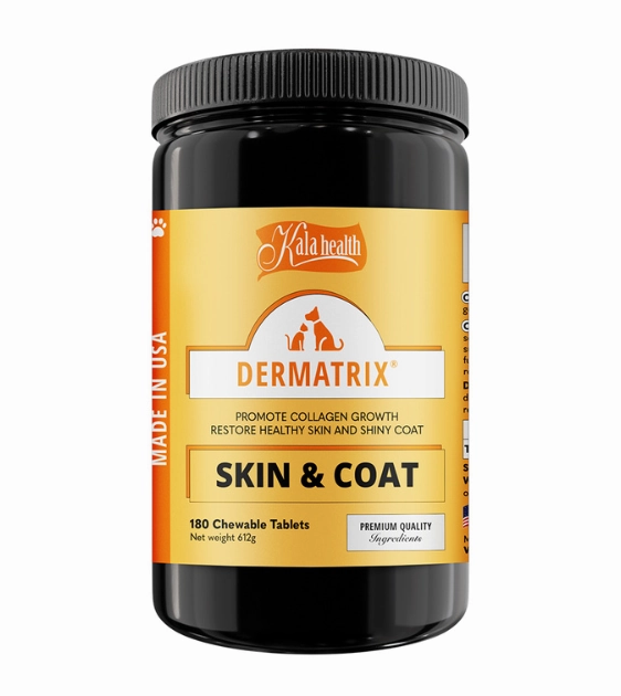 Kala Health DERMATRIX (Skin & Coat) Promote Collagen Growth Supplements for Dogs and Cats