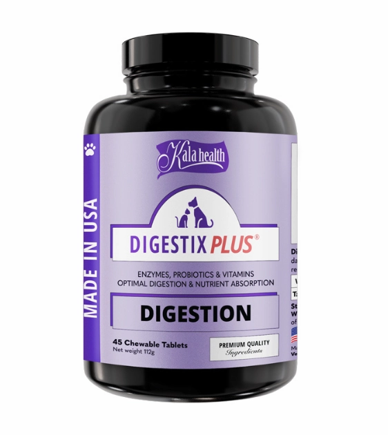 Kala Health DIGESTIX PLUS (Digestion) Optimal DIgestion & Nutrient Absorption Supplements for Dogs and Cats pet housekeeping,dog mess kit