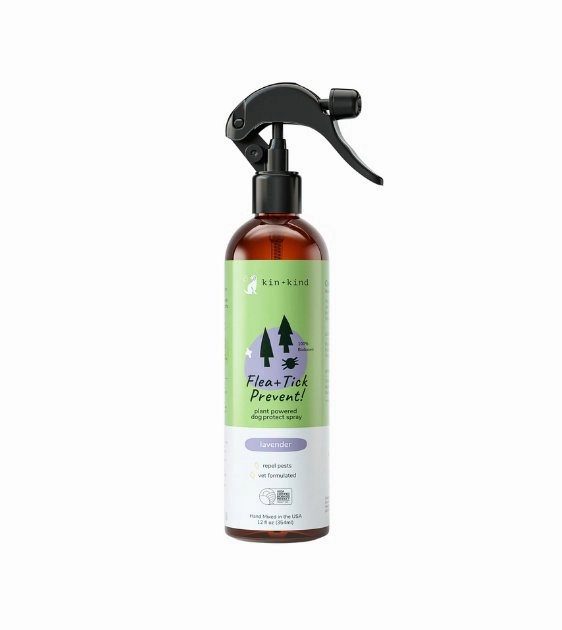 Kin Kind Flea & Tick Prevent! Natural Dog & Cat Protect Spray (Lavender) interactive dog toy,tech pet toy