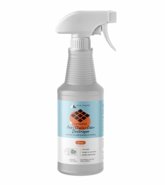 Kin Kind Pee Stain Odor Destroyer (Citrus) Multi-Surface Spray interactive dog toy,tech pet toy