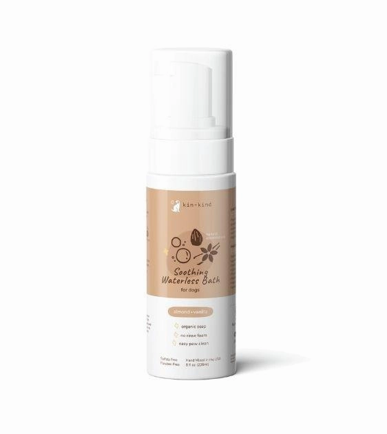Kin Kind Soothing Waterless Bath - Almond Vanilla for Dogs dog shampoo,bathing supplies