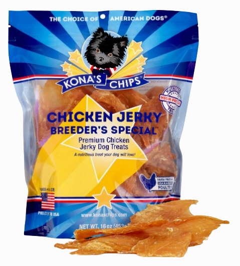 Kona's Chips Chicken Jerky 8oz Bag