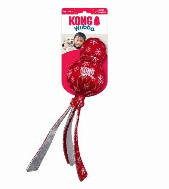 Kong Holiday Wubba Ballistic Dog Toy (Assorted Colours) wet dog food,moist dog food