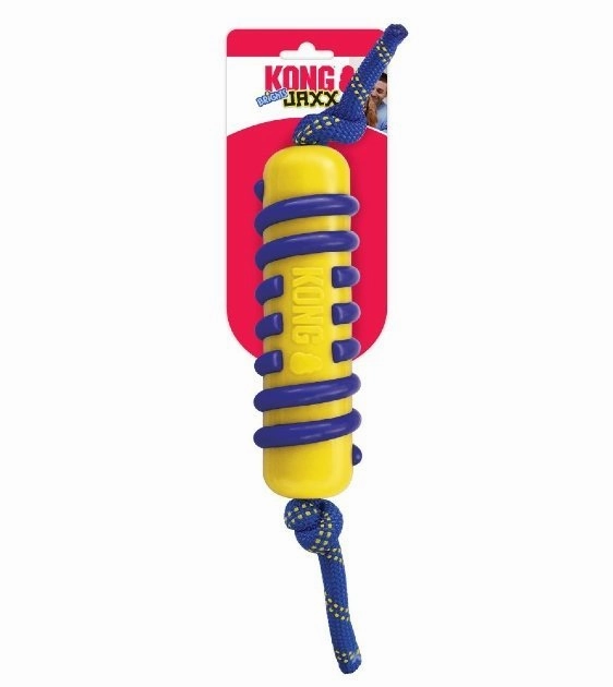 Kong Jaxx Brights Stick with Rope Dog Toy (Assorted Colors) wet dog food,moist dog food