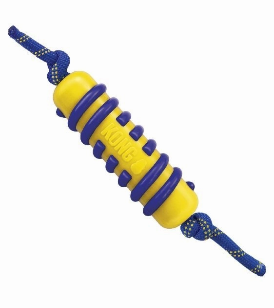 Kong Jaxx Brights Stick with Rope Dog Toy (Assorted Colors)