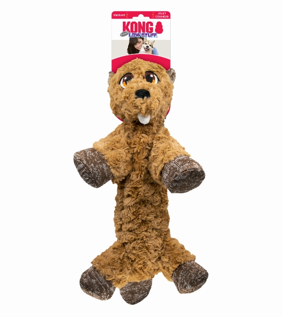 Kong Low Stuff Beaver Flopzie Dog Toy large breed food,big dog food