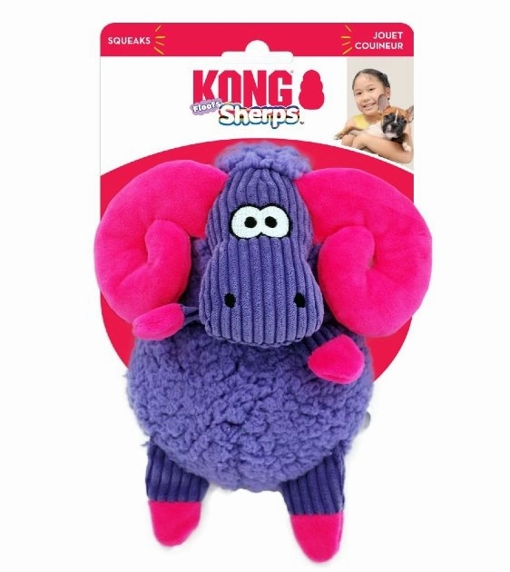Kong Sherps Floofs Big Horn Plush Dog Toy wet dog food,moist dog food