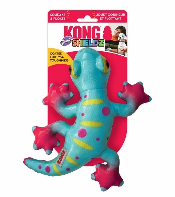 Kong Shieldz Tropics Gecko Squeak Dog Toy pet souvenir,gift item