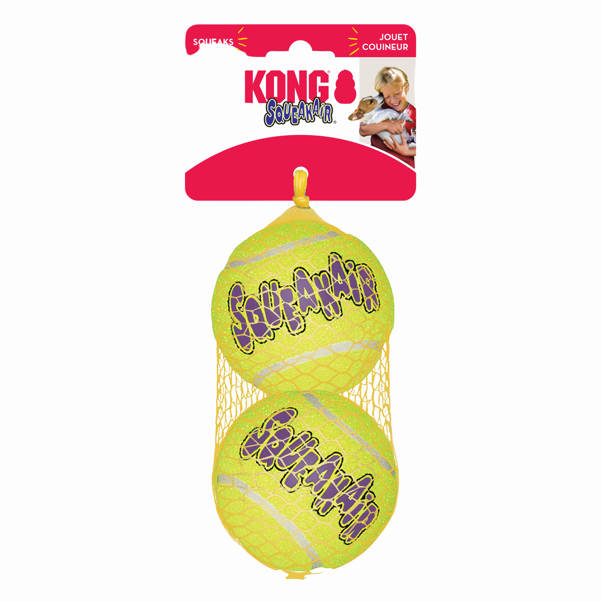 Kong Squeakair Ball 2pk for Large Dogs fetch toy,dog ball