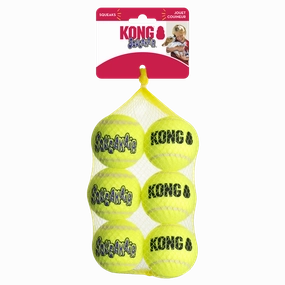 Kong Squeakair Ball 6pk for Medium Dogs fetch toy,dog ball