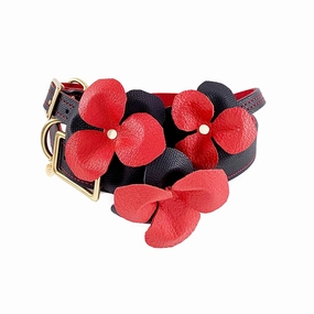 Lambert Classic Combo Leather Dog Flowerette Slider