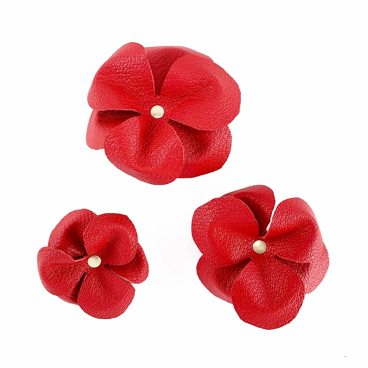 Lambert Classic Leather Dog Flowerette Slider Cayenne