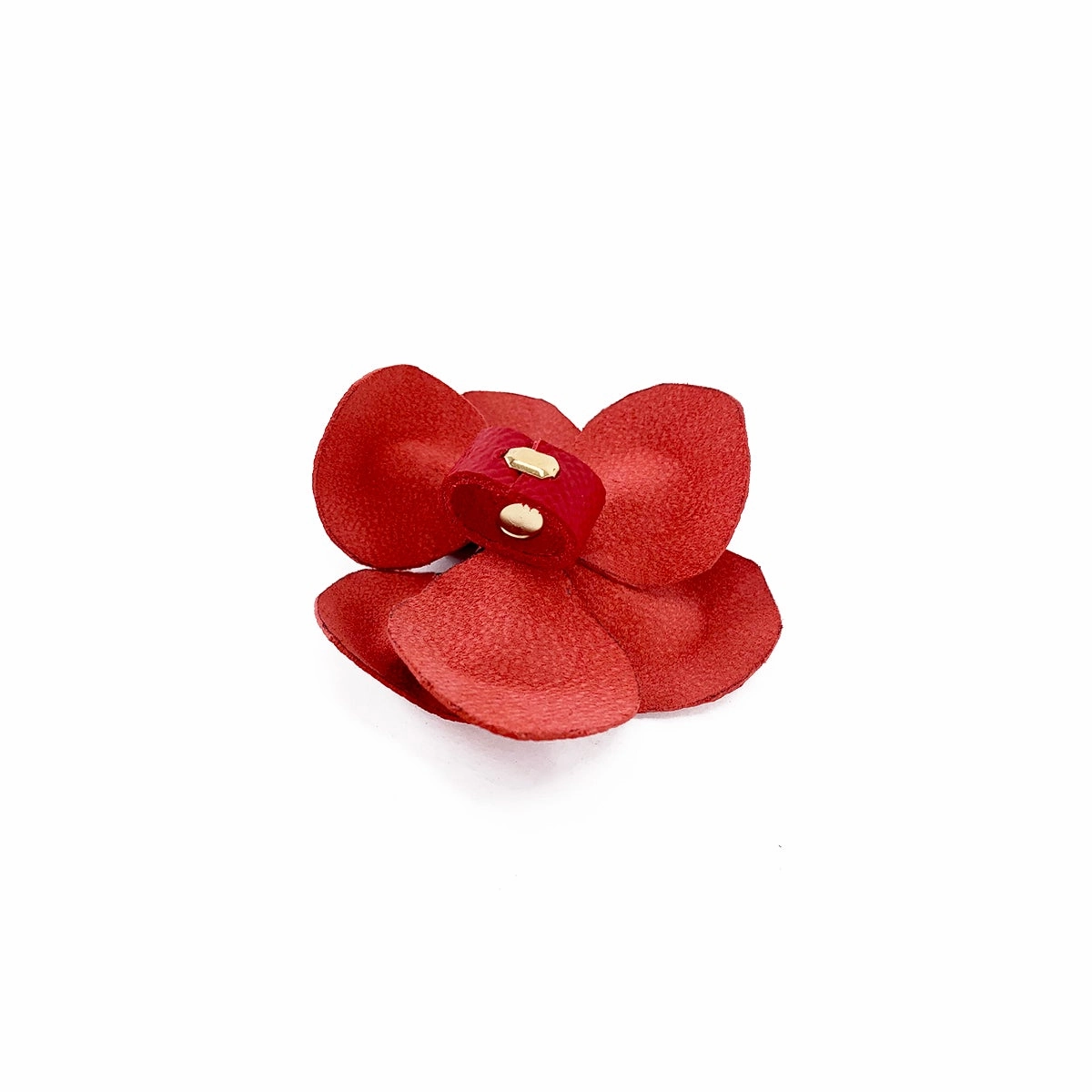 Lambert Classic Leather Dog Flowerette Slider Cayenne
