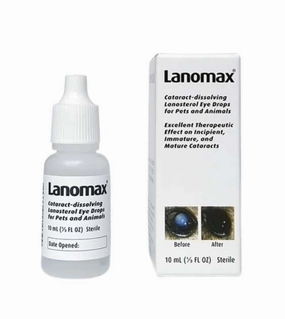 Lanomax Cataract-Dissolving Lanosteral Eye Drops for Dogs & Cats pet housekeeping,dog mess kit