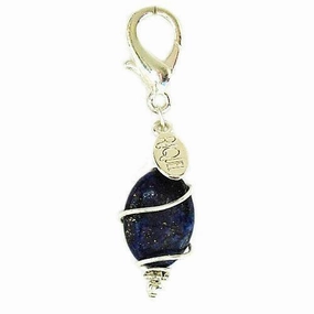Lapis Lazuli Healing Dog Collar Charm Pawmulet
