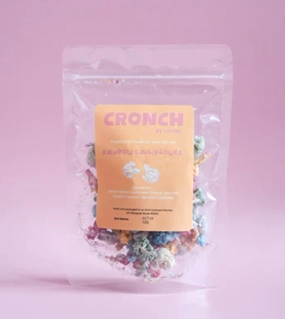 Licked CRONCH Freeze Dried Dog Treats (Rainbow Cauliflower) freeze-dried dog food,lightweight pet food