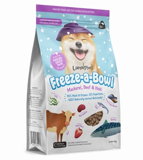 Loveabowl Freeze Dried Mackerel, Beef & Hoki Dry Dog Food freeze-dried dog food,lightweight pet food