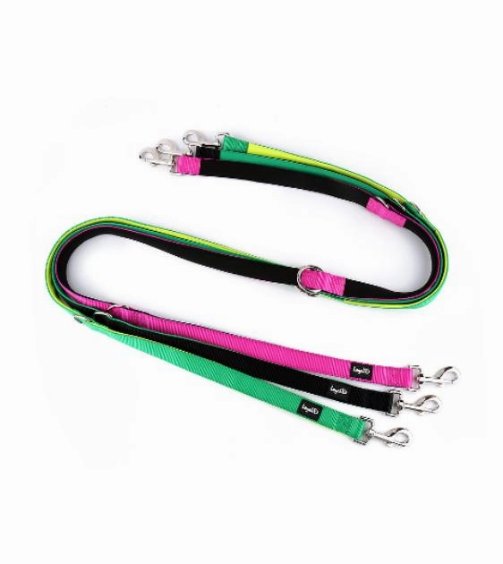 Loyal.D Multi-Purpose.D Neon Green & Fluro Yellow Dog Leash with Neoprene Padding