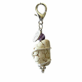 Magnesite Healing Dog Collar Charm 1 Pawmulet